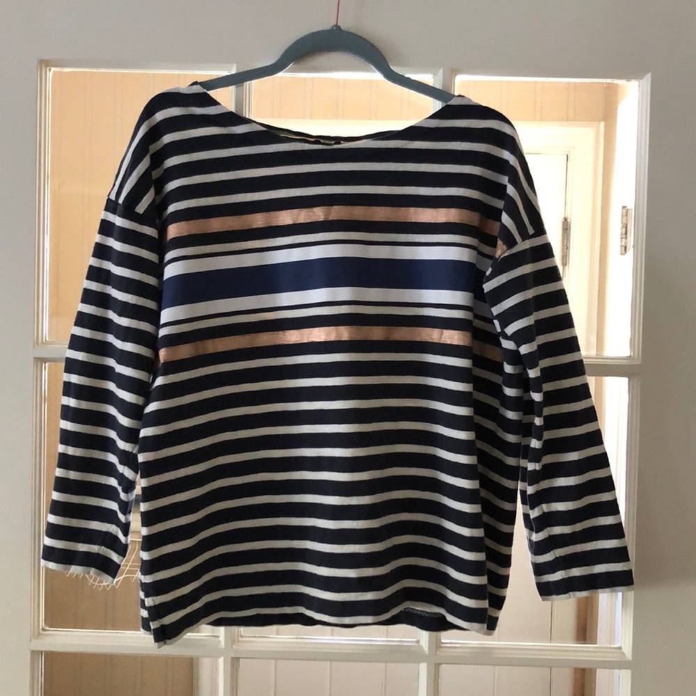 Women’s J. Crew stripey top size XL.